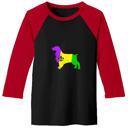 Boykin Spaniel Pet Mardi Gras Carnival Party Baseball Tees