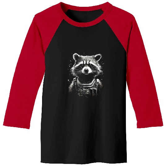 iconic raccoon astronaut in astronautsuit in space Baseball Tees