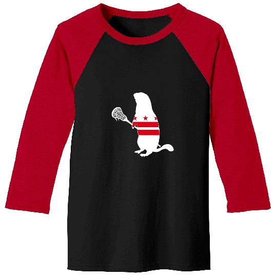 Sport Lacrosse Gift Washington DC State Flag Marmot Lacrosse Stick Boys Girls Baseball Tees