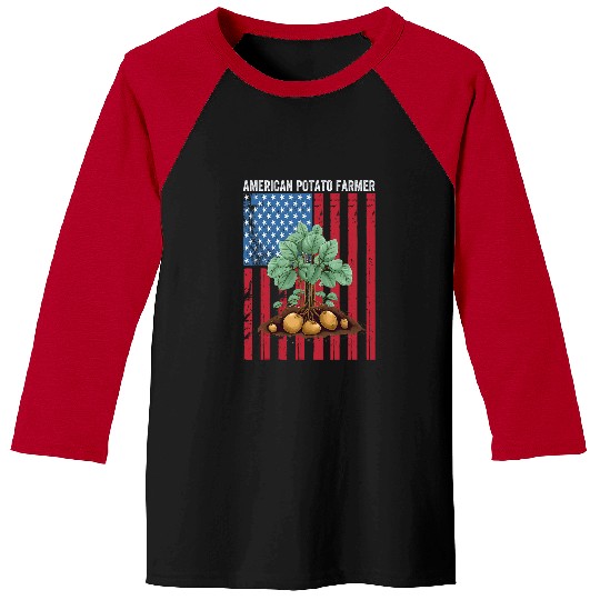 Potato Farmer American Potato Farmer Baseball Tees
