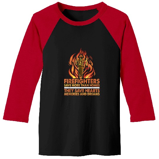 Volunteer Firefighter Fireman Firetruck Fires Department 214 Baseball Tees