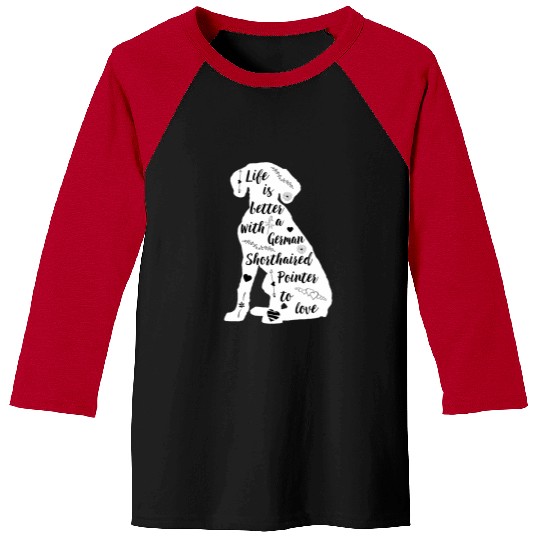 German Shorthaired Pet Design for GSP 8 Baseball Tees