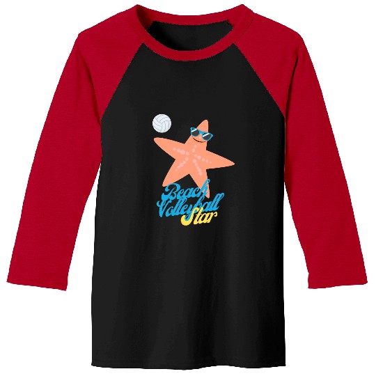 Sport Volleyball Starfish Lover Funny Beach Volleyball Starfish Baseball Tees