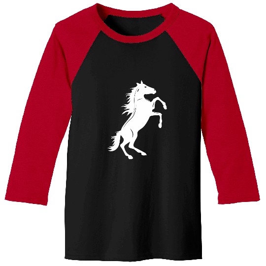 Horse Pet Pony Silhouette Equestrian Horse Rider Riding Horseback Ride Baseball Tees