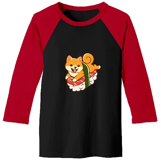 Akita Pet Shiba Inu Japanese Dog Akita Sushi Rolls Japanese Food Japan Dog Baseball Tees