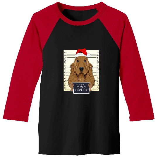 Cocker Spaniel Pet Dear Santa I Can Explain Funny Christmas Baseball Tees
