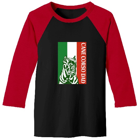 Cane Corso Pet Vintage Cane Corso Italiano Dad Dog Italy Flag 1 Baseball Tees