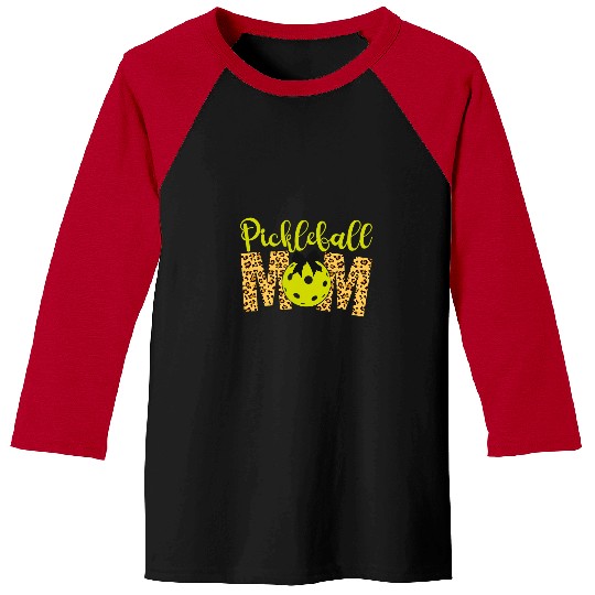 Sport Pickleball Mom Mother Leopard Cheetah Pickleball Mom Baseball Tees