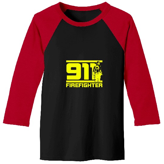 Mens 911 Firefighter Dad Father Fireman Husband Baseball Tees