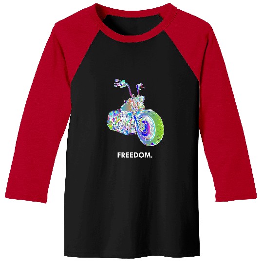 Motorcycle Motorcycle Rider Chopper Freedom Anarchy Biker Baseball Tees
