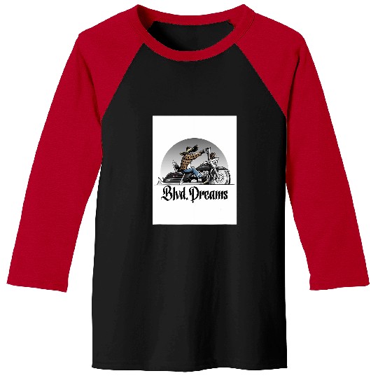 Lowrider Motorcycle Bike High Ape Hangers Blvd  Dreams Baseball Tees