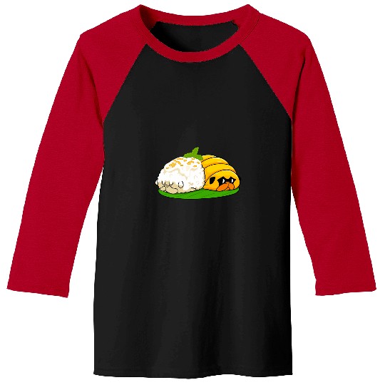 Pug Mango Sticky Rice Baseball Tees