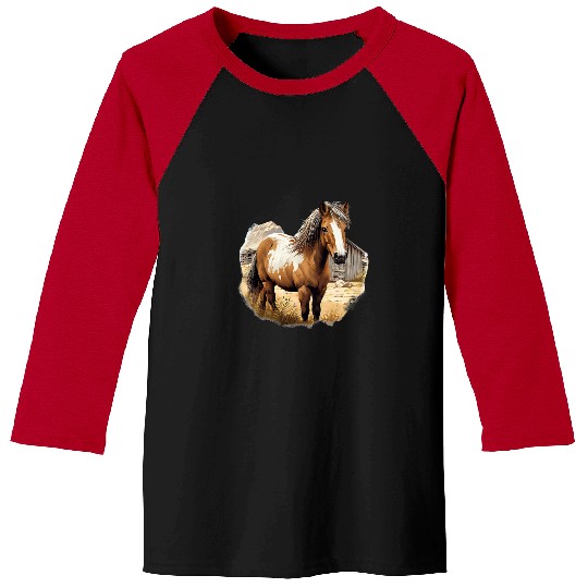 Pony Iceland Horse Shetland Pony Shetty 4 Baseball Tees