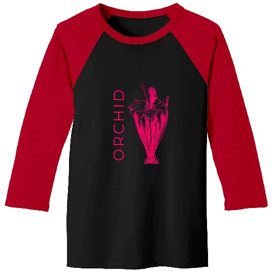 Orchid Flower Graphic Florist Baseball Tees
