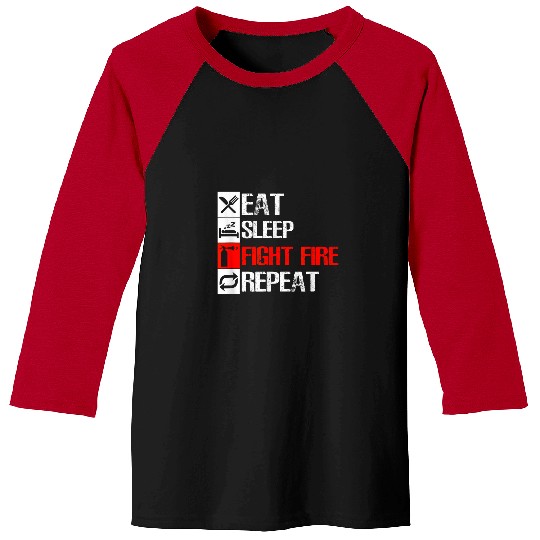 Volunteer Firefighter Fireman Firetruck Fires Department 24 Baseball Tees