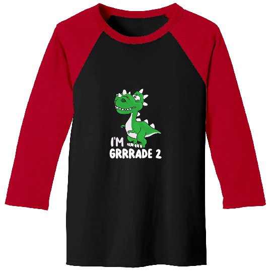 Dinosaur Pet Grade 2 Dinosaur Rawr Grrrade 2 Funny Nervous Angry Dino Baseball Tees
