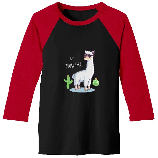Llama Pet No Problama 63 Baseball Tees