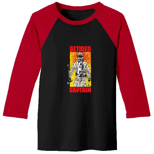 Retired Captain Firefighter Retire Pension Retirement Baseball Tees