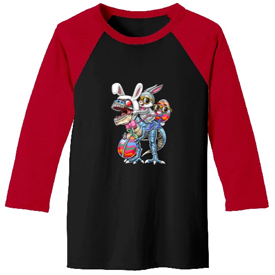 Dinosaur Pet Easter Bunny Dinosaur Easter Egg Rabbit Ear Costume Gift Boy Baseball Tees