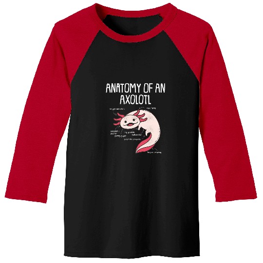 Axolotls Pet Anatomy Cinco De Mayo Mexican Salamander Amphibian Baseball Tees