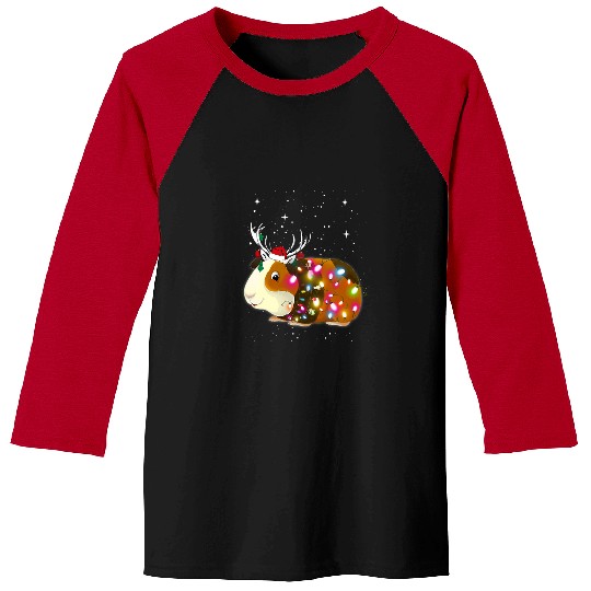 Guinea Pig Pet Christmas Lights Guinea Pig 22 Baseball Tees