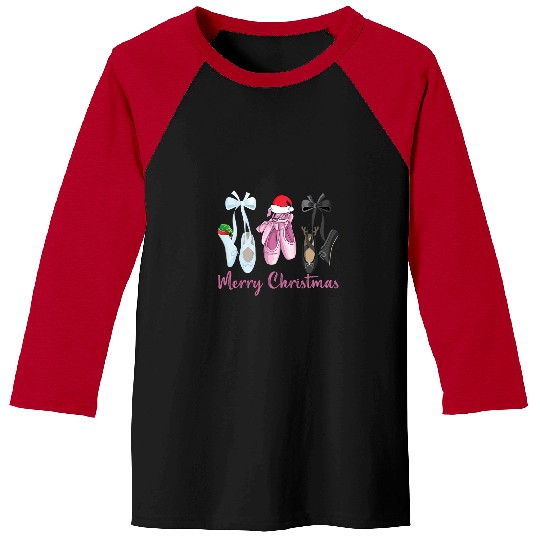 Merry Christmas Nutcracker Ballet Dance Ballerina Christmas Baseball Tees