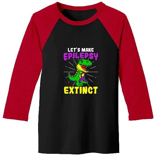 Dinosaur Pet Epilepsy Warrior Epileptic Extinct Dinosaur Seizure Disorder 1 Baseball Tees