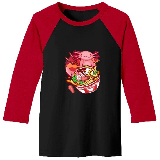 Axolotls Pet Ramen Noodles Axolotls Anime Otaku Ramyun Japanese Food Lover 21 Baseball Tees