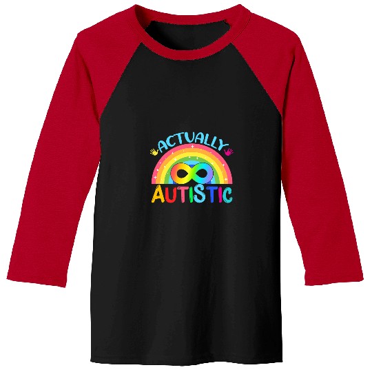Autism Puzzle Actually Autistic Funny Autism Awareness Spectrum Men Women Baseball Tees