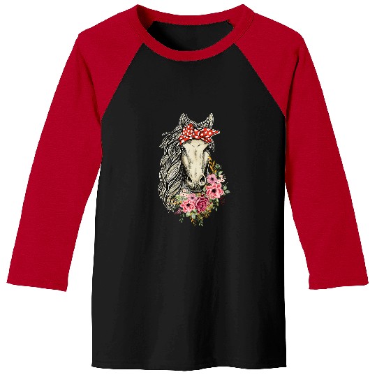 Horse Pet Bandana Horses Animal Horseman Horseback Equestrian Baseball Tees