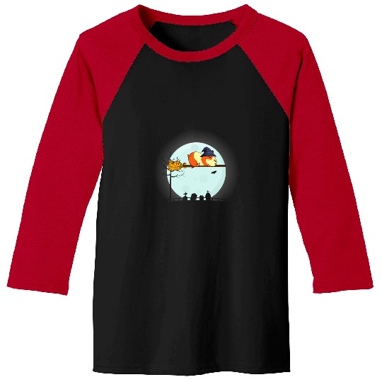 Guinea Pig Pet Witch Halloween for boy girl kid Baseball Tees