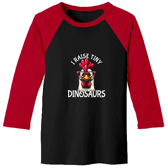 Farm Lover Gifts Women I Raise Tiny Dinosaurs Funny Chickens Baseball Tees