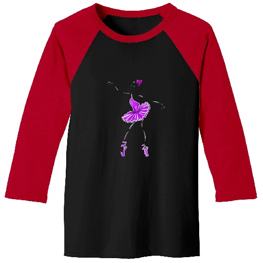 Ballet Dance ballerina Dancing women girls Dancer Baseball Tees