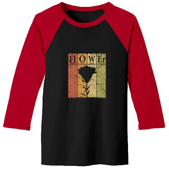 Flower Periodic Table Elements Flowers Lover Florist 24 Baseball Tees