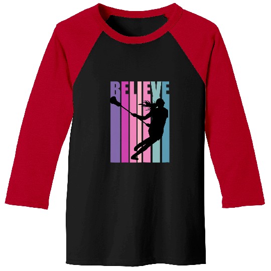 Girls Lacrosse Player Coachs Team Coaching Motivational Baseball Tees