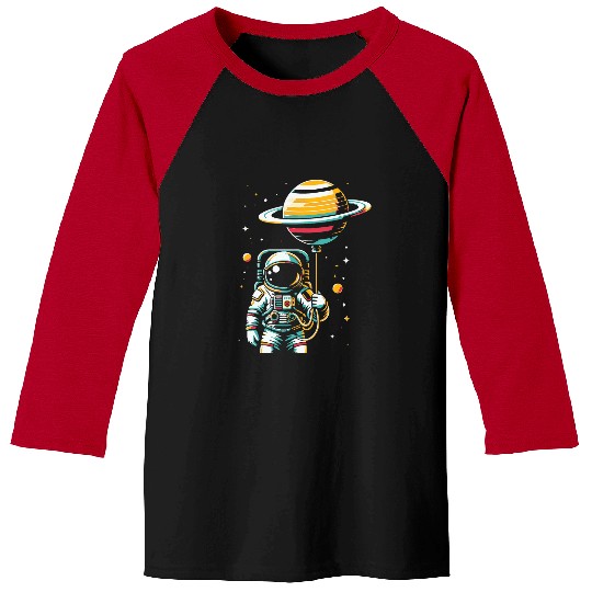 Astronaut Space Balloon Adventure Space Lover Designs 1 Baseball Tees
