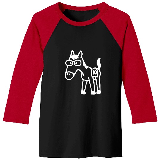 Horse Pet Race Horse Racing Cartoon Baseball Tees