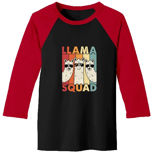 Llama Pet Squad For Men Women Llama Alpaca Farm Animal Baseball Tees