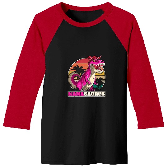 Dinosaur Pet Mamasaurus T rexs Dinosaur Mama TRex Family Matching Baseball Tees