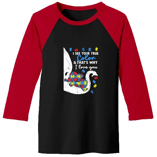 Elephant Mammal Autistic Thats Why I Love You Autism Awareness Month Kids 2 Baseball Tees