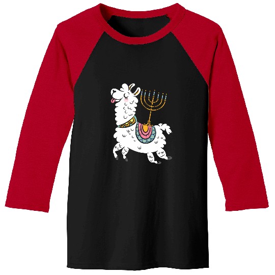 Llama Pet Chanukah Menorah Hanukkah Israel Jew Jewish Pride Baseball Tees