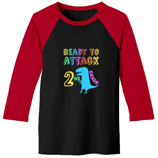 Dinosaur Pet 2nd GRADE Dino Surprise Attack First Day Teacher Student Baseball Tees