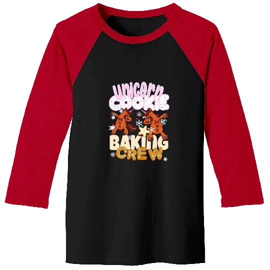 Unicorn Pet Cookie Baking Crew Christmas Baker Team Gingerbread Baseball Tees