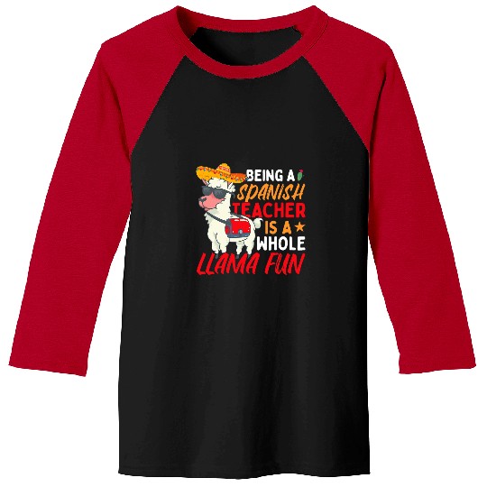 Llama Pet Spanish Teacher Baseball Tees