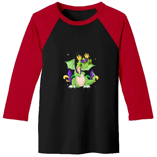 Dragon Pet Dragon New Orleans Mardi Gras Parade Celebration Baseball Tees