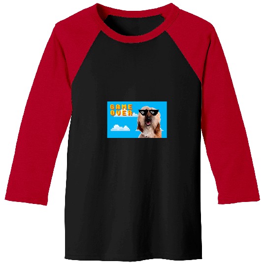 Afghan Hound Pet 8Bit Game Over Afghan Hound 2 Baseball Tees