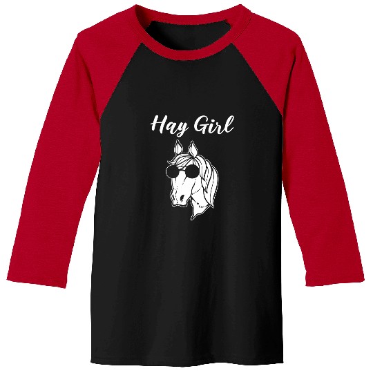 Horse Pet Hay Girl Equestrian Baseball Tees