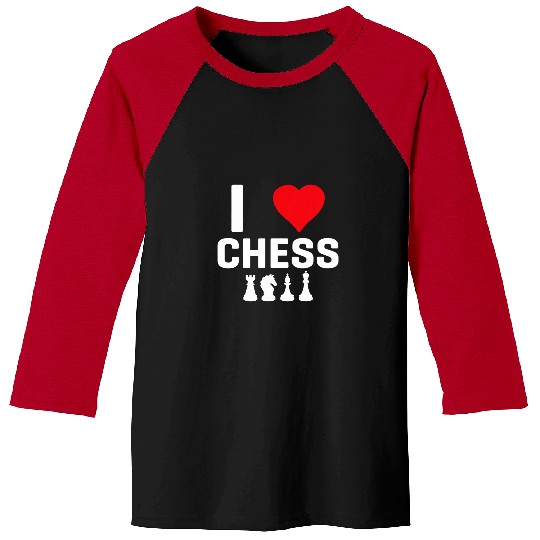 I Love Chess Chess Coachs Chess Club Baseball Tees
