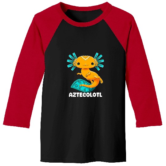 Axolotls Pet Aztec Axolotls Mythology Ancient Mexican Salamander Fish Baseball Tees