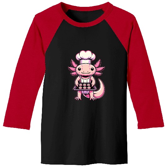 Axolotls Pet Baking Cookies Chocolate Lover Cookie Baker Baseball Tees